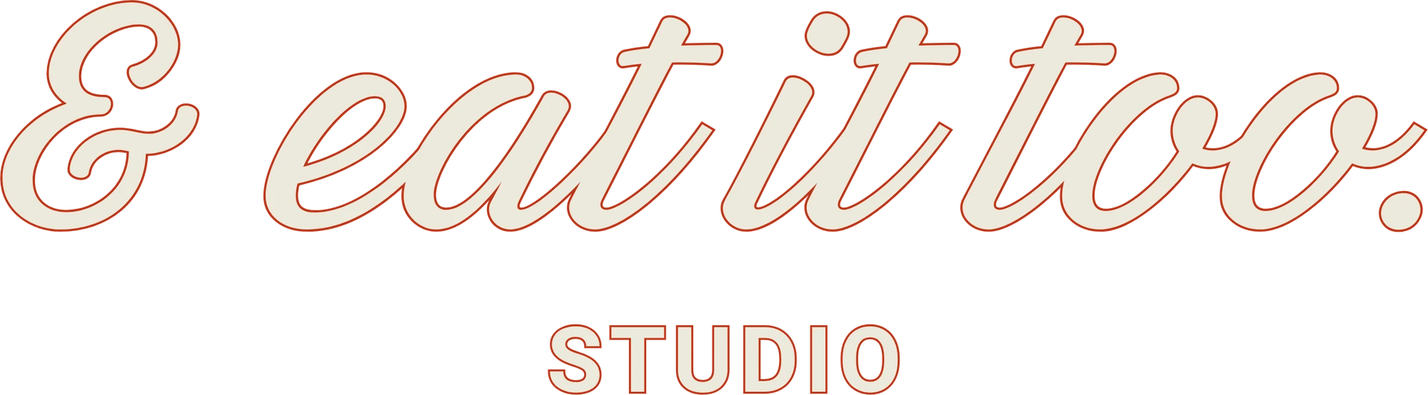 & Eat It Too Studio logo, hospitality marketing agency in Sydney